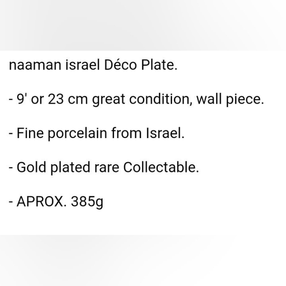 Fine porcelain wall hanging Collectable plate. By naaman Israel - Picture 9 of 9